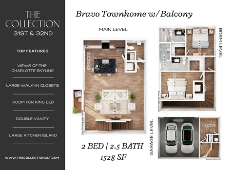 Floor plan for 2 beds, 2.5 baths, 1483 sqft